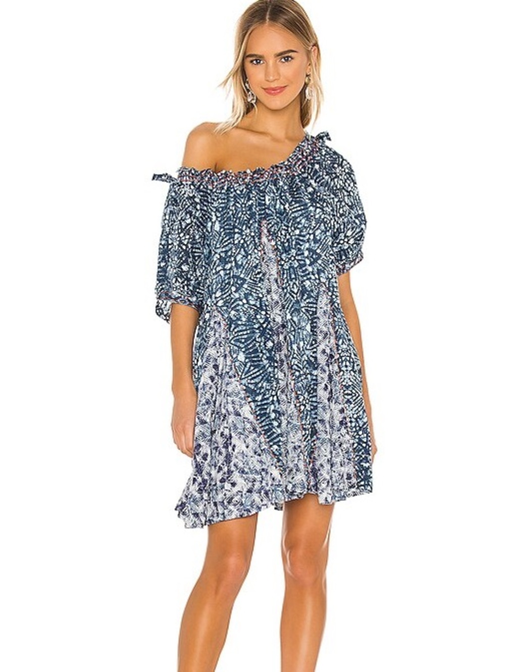 ❤️ Free People RARE Jet Set Blue Combo Mini Dress